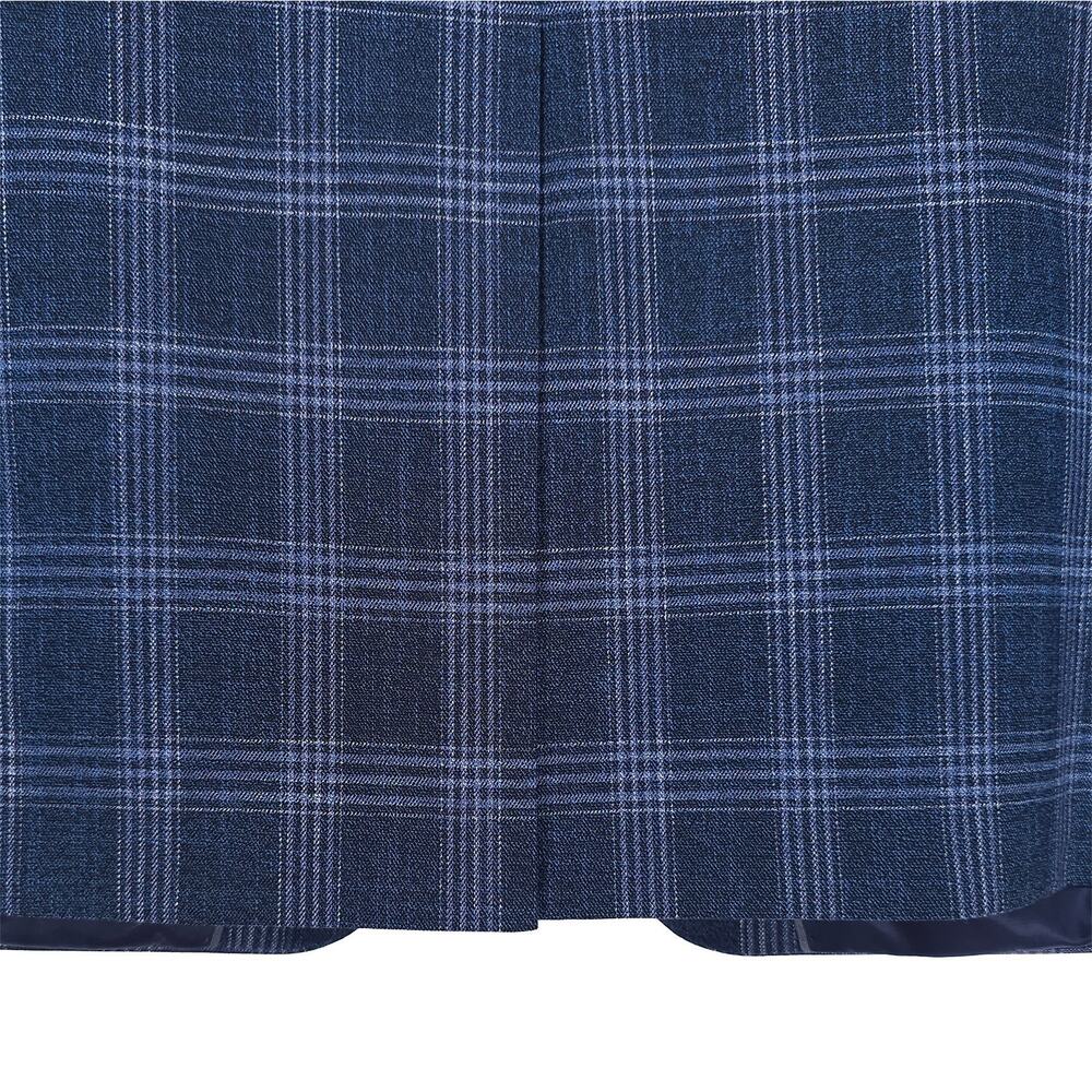 Michael Kors Mens Classic Fit Sport Coat Blazer 42L Blue Plaid Stretch NWT - Picture 11 of 13